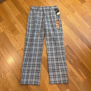 Dickies Plaid Pants Mens 30x32 Gray Black Regular Fit Workwear Skate Cotton NWT